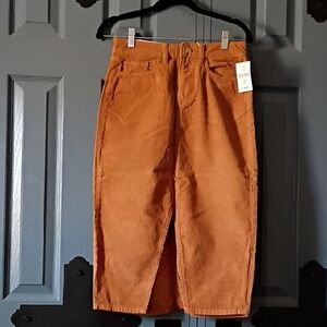 Women's Orange Pencil Skirt